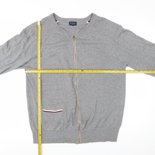 Paul Smith Men’s Grey Full Zip Cotton Jumper XL