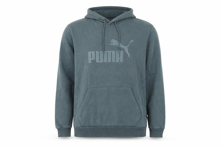 Puma Men's Green Pullover Hoodie L Logo Fleece Sweatshirt