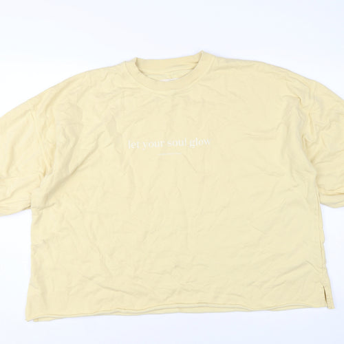 Moshi Moshi Mind Women Beige Pullover Sweatshirt S/M Organic Cotton