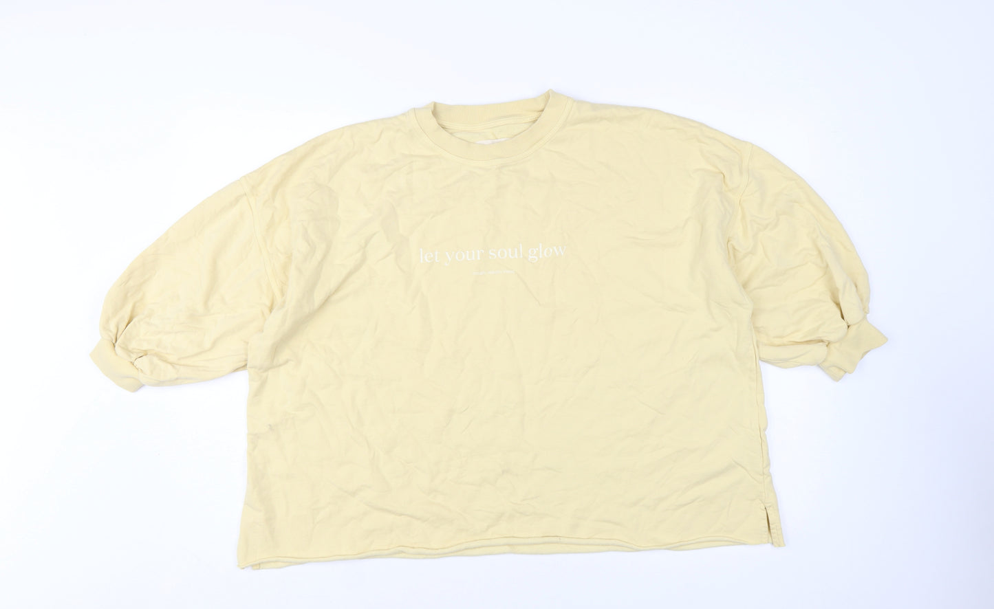 Moshi Moshi Mind Women Beige Pullover Sweatshirt S/M Organic Cotton