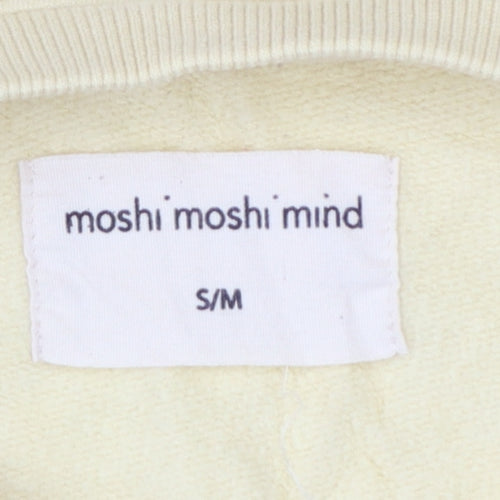 Moshi Moshi Mind Women Beige Pullover Sweatshirt S/M Organic Cotton