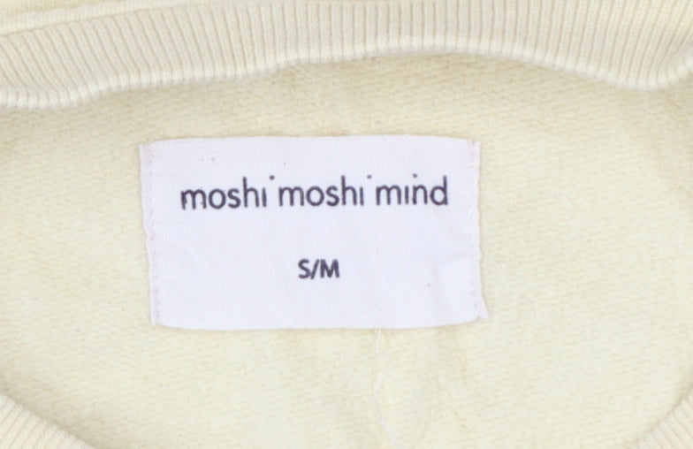 Moshi Moshi Mind Women Beige Pullover Sweatshirt S/M Organic Cotton