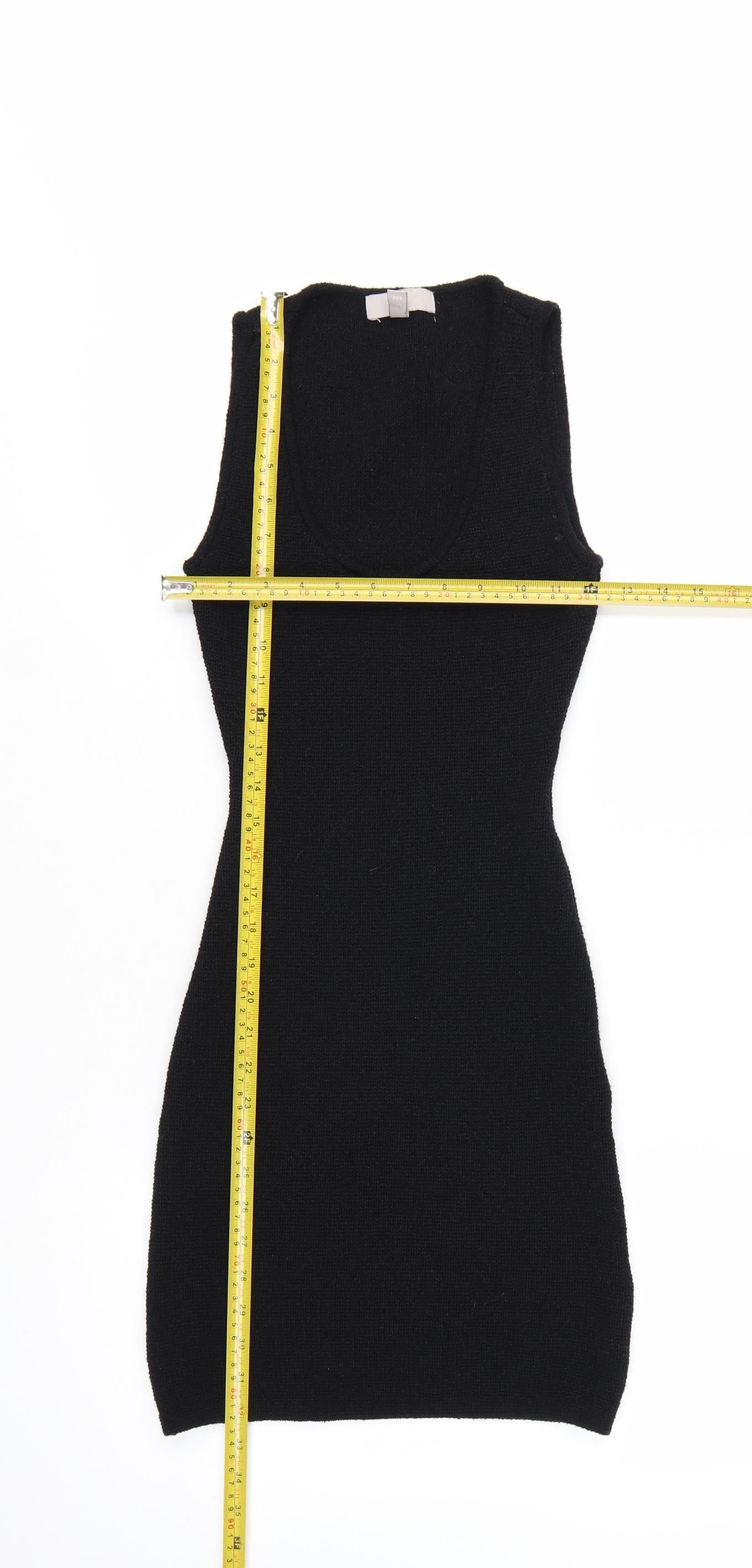 H&M Women’s Black Sleeveless Bodycon Knit Dress XS