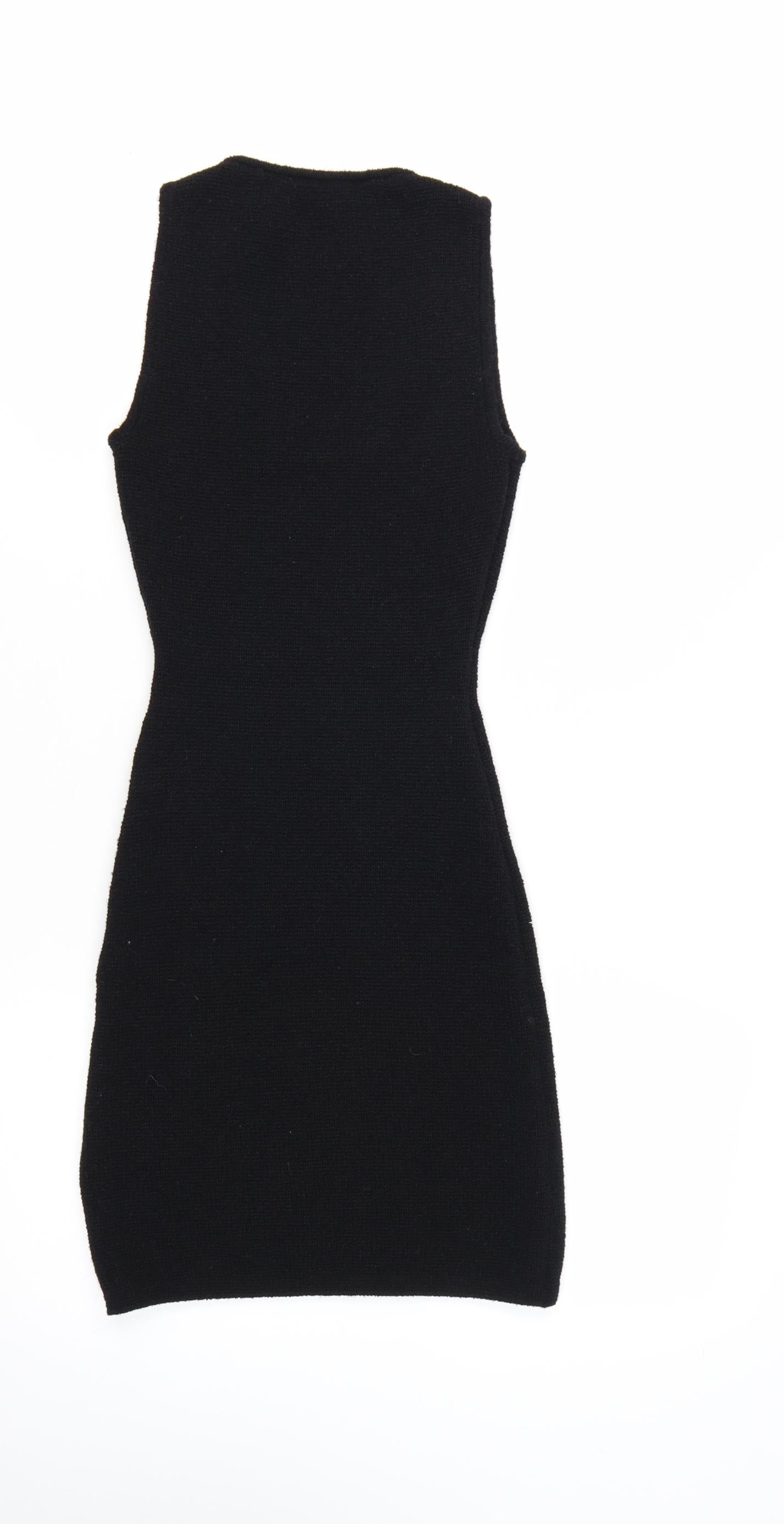 H&M Women’s Black Sleeveless Bodycon Knit Dress XS