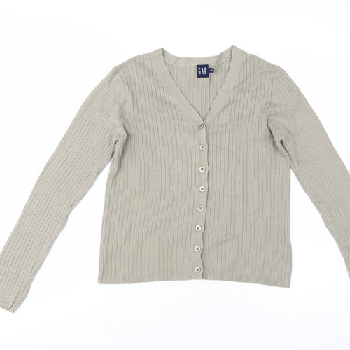 GAP Women’s Beige V-Neck Knit Cardigan Long Sleeve Size S