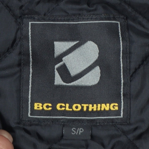 BC Clothing Men's Black Checked Flannel Padded Jacket Size S