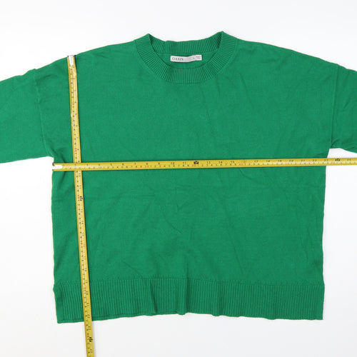Oasis Womens Green Crew Neck Knit Jumper XL