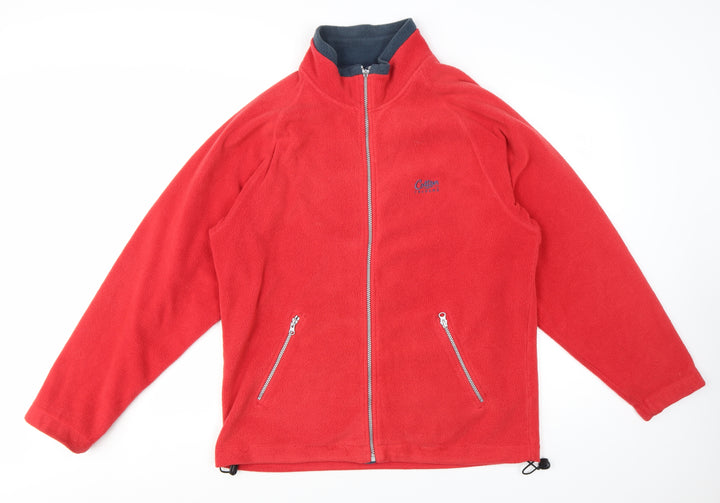 Cotton Traders Men's Red Fleece Full Zip Jacket Size M Casual Outdoor