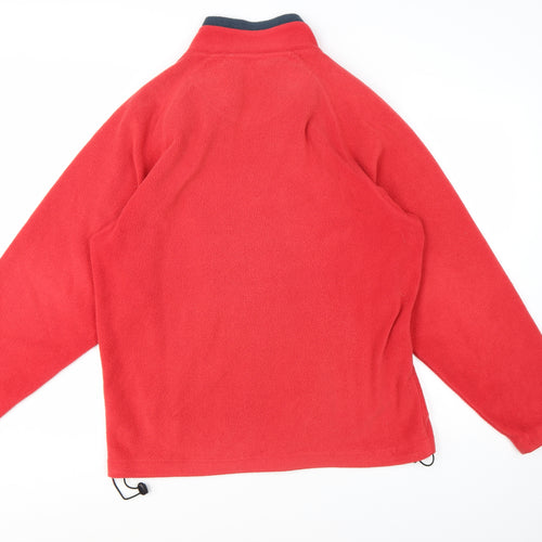 Cotton Traders Men's Red Fleece Full Zip Jacket Size M Casual Outdoor