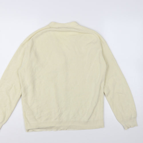 Uniqlo Women’s Ivory Cotton Cashmere V-Neck Button Cardigan L