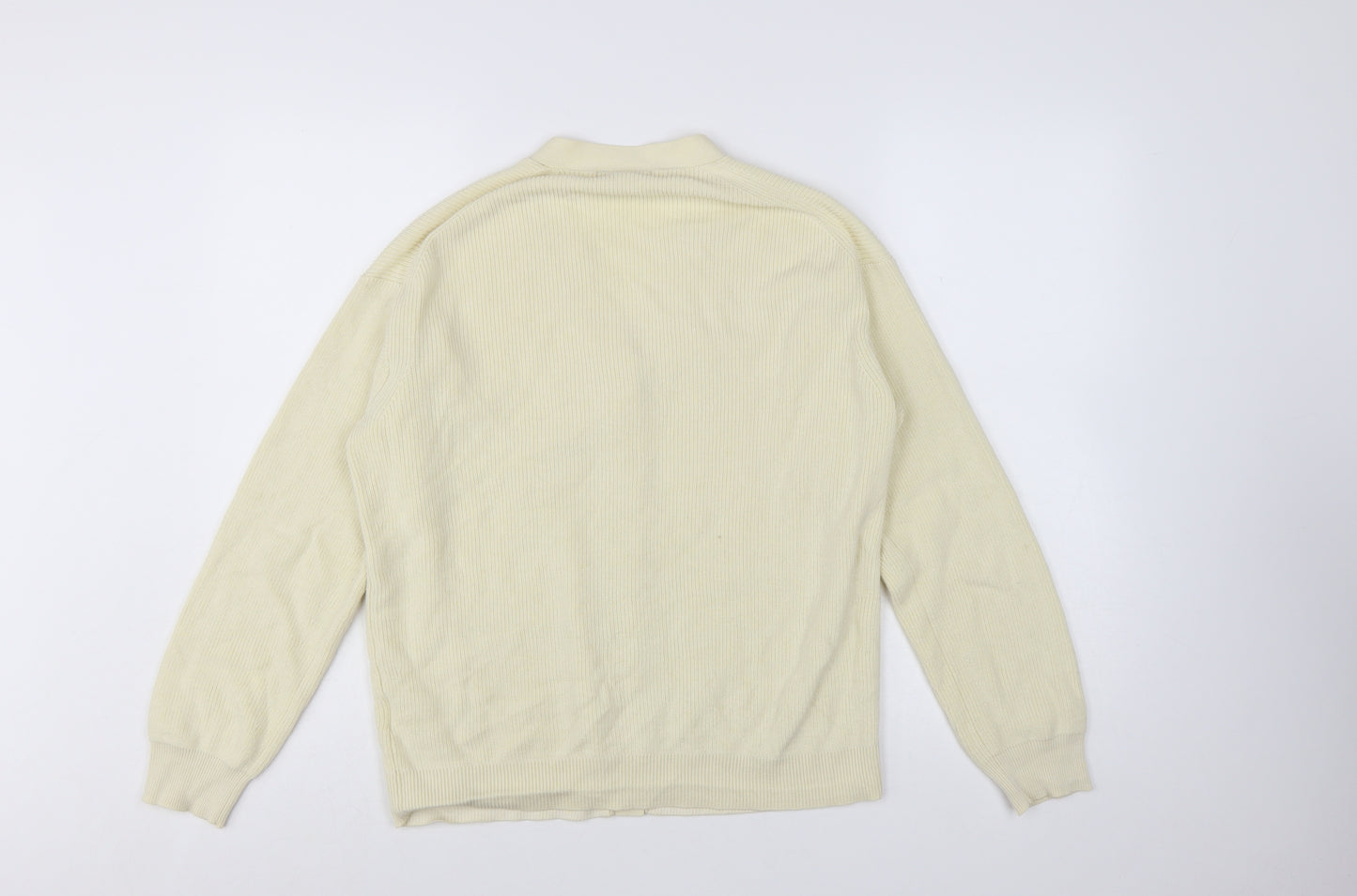 Uniqlo Women’s Ivory Cotton Cashmere V-Neck Button Cardigan L