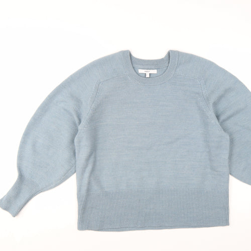 Next Women’s Blue Knit Pullover Jumper L Crew Neck Long Sleeve