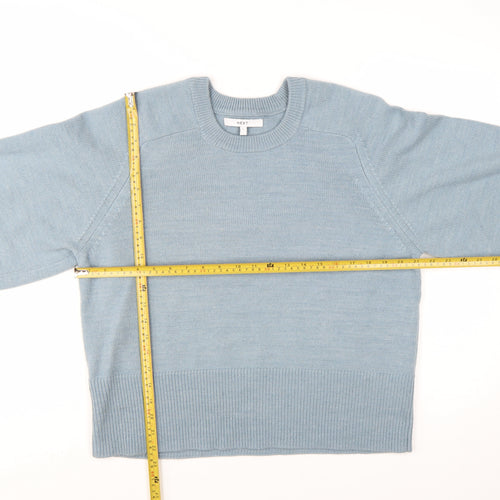 Next Women’s Blue Knit Pullover Jumper L Crew Neck Long Sleeve