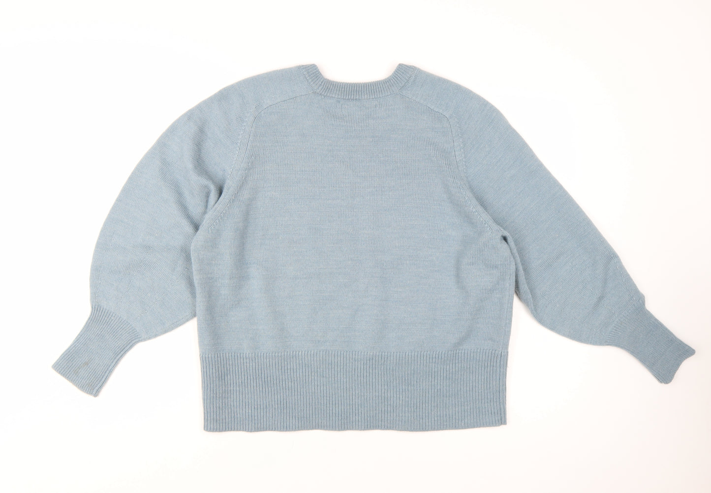 Next Women’s Blue Knit Pullover Jumper L Crew Neck Long Sleeve