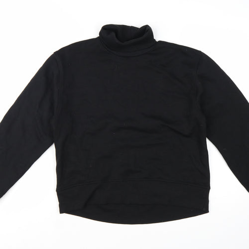 Zara Women Black Roll Neck Pullover Sweatshirt Size S