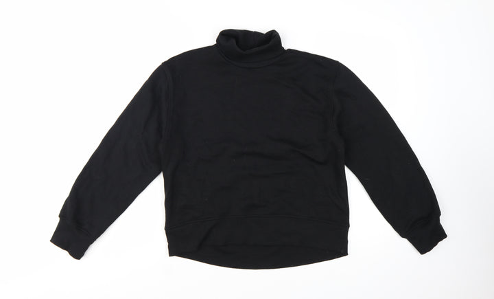 Zara Women Black Roll Neck Pullover Sweatshirt Size S