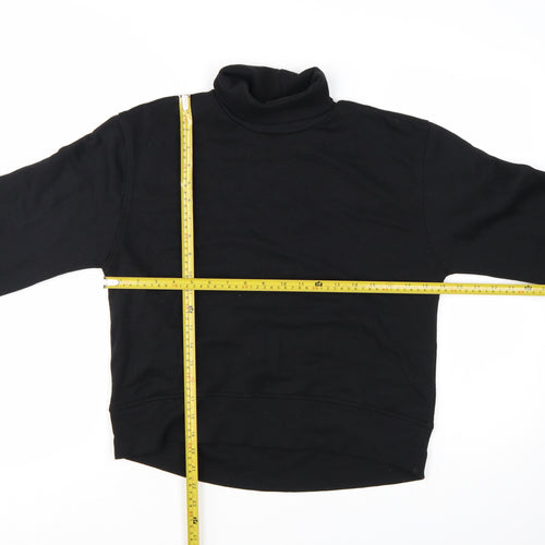 Zara Women Black Roll Neck Pullover Sweatshirt Size S
