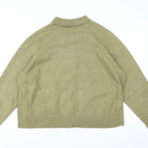Marks and Spencer Women’s Green Collared Knit Cardigan XL