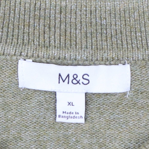 Marks and Spencer Women’s Green Collared Knit Cardigan XL