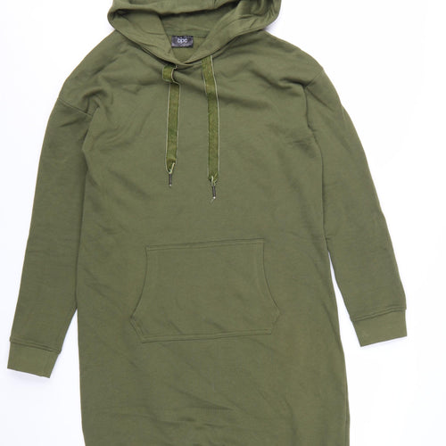 bpc Bonprix Collection Women’s Khaki Green Pullover Hoodie Dress Size S