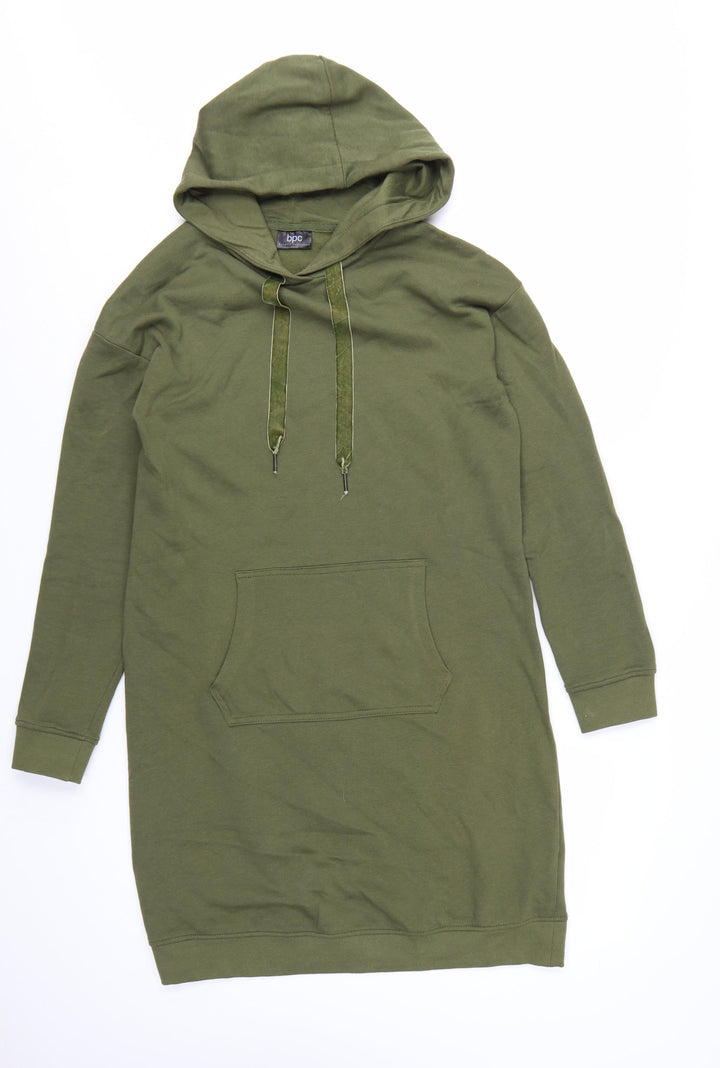 bpc Bonprix Collection Women’s Khaki Green Pullover Hoodie Dress Size S