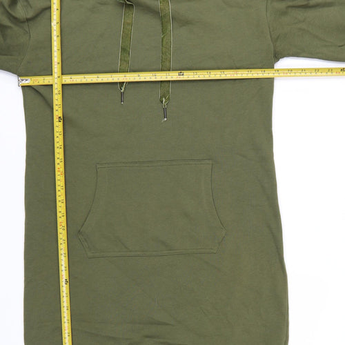 bpc Bonprix Collection Women’s Khaki Green Pullover Hoodie Dress Size S