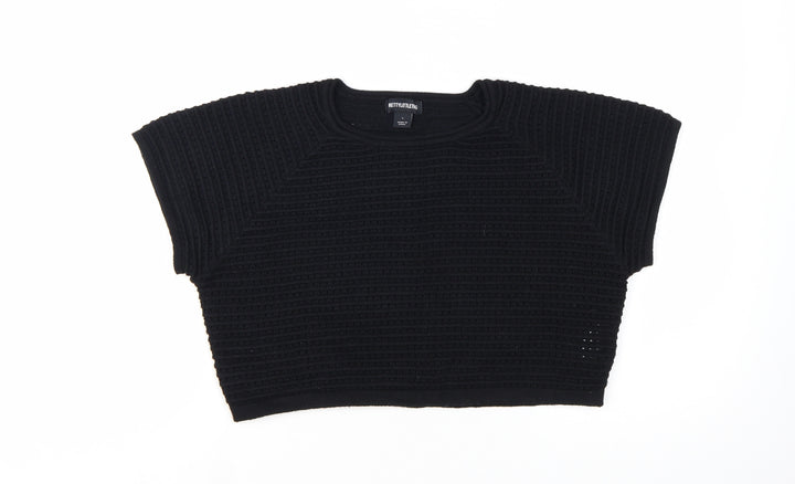 PrettyLittleThing Women’s Black Chunky Knit Pullover Jumper L