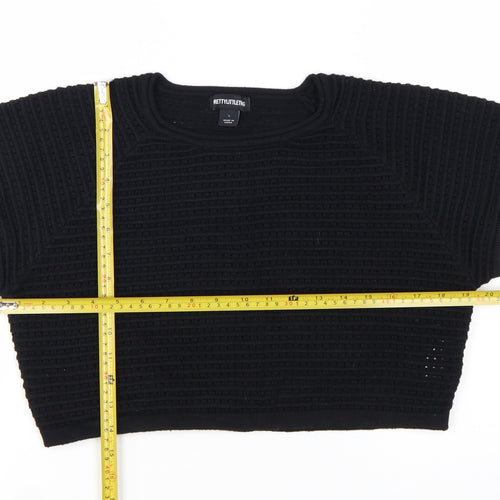 PrettyLittleThing Women’s Black Chunky Knit Pullover Jumper L