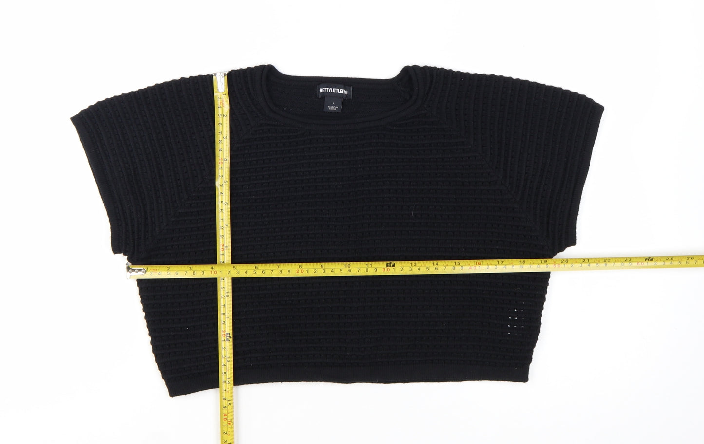 PrettyLittleThing Women’s Black Chunky Knit Pullover Jumper L