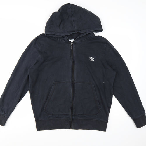 Adidas Women's Black 2XL Full Zip Hoodie - Cotton Blend Casual