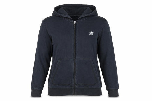 Front view of Adidas Women's Black 2XL Full Zip Hoodie - Cotton Blend Casual