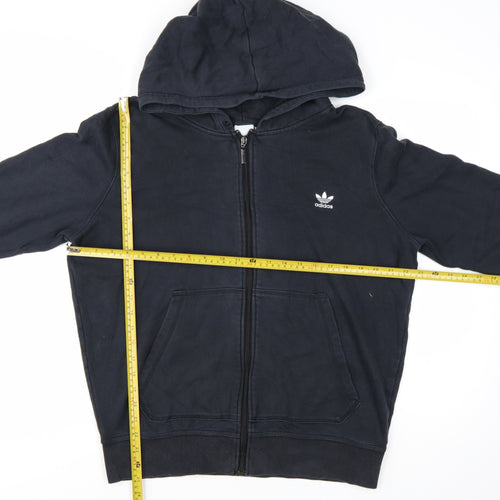 Adidas Women's Black 2XL Full Zip Hoodie - Cotton Blend Casual