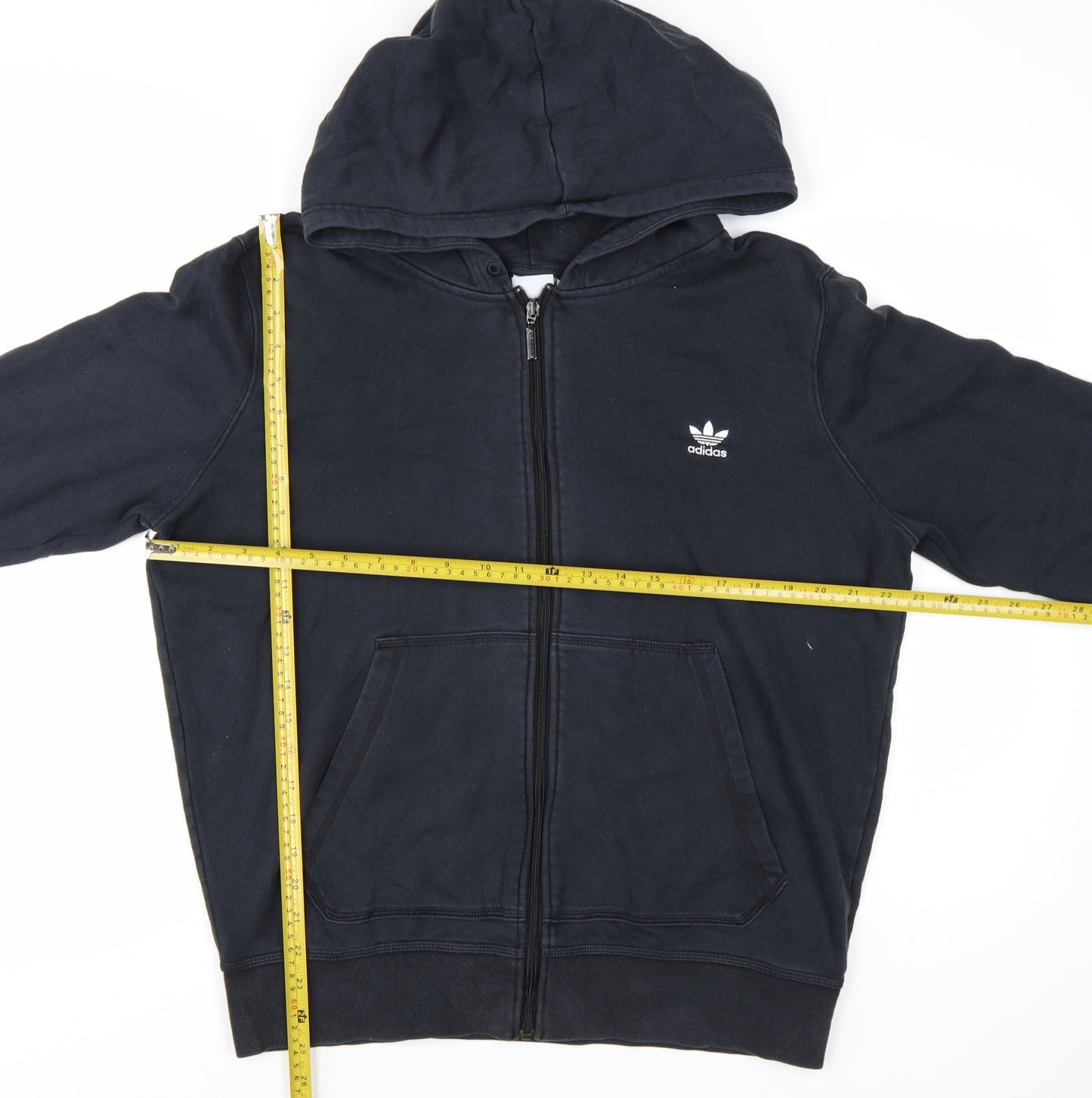 Adidas Women's Black 2XL Full Zip Hoodie - Cotton Blend Casual