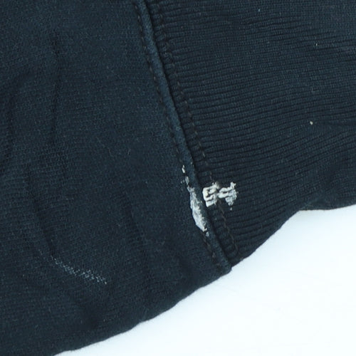 Polo Ralph Lauren Men's Black Full Zip Hoodie L Logo Cotton Blend