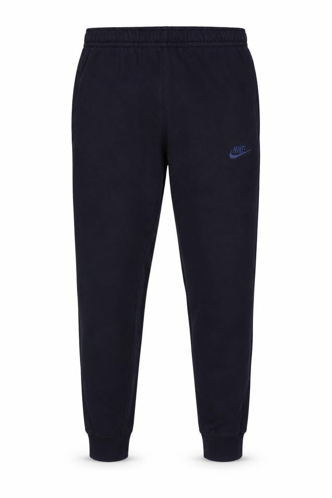 Front view of Nike Men's Black Jogger Trousers L Regular Fit Cotton Blend