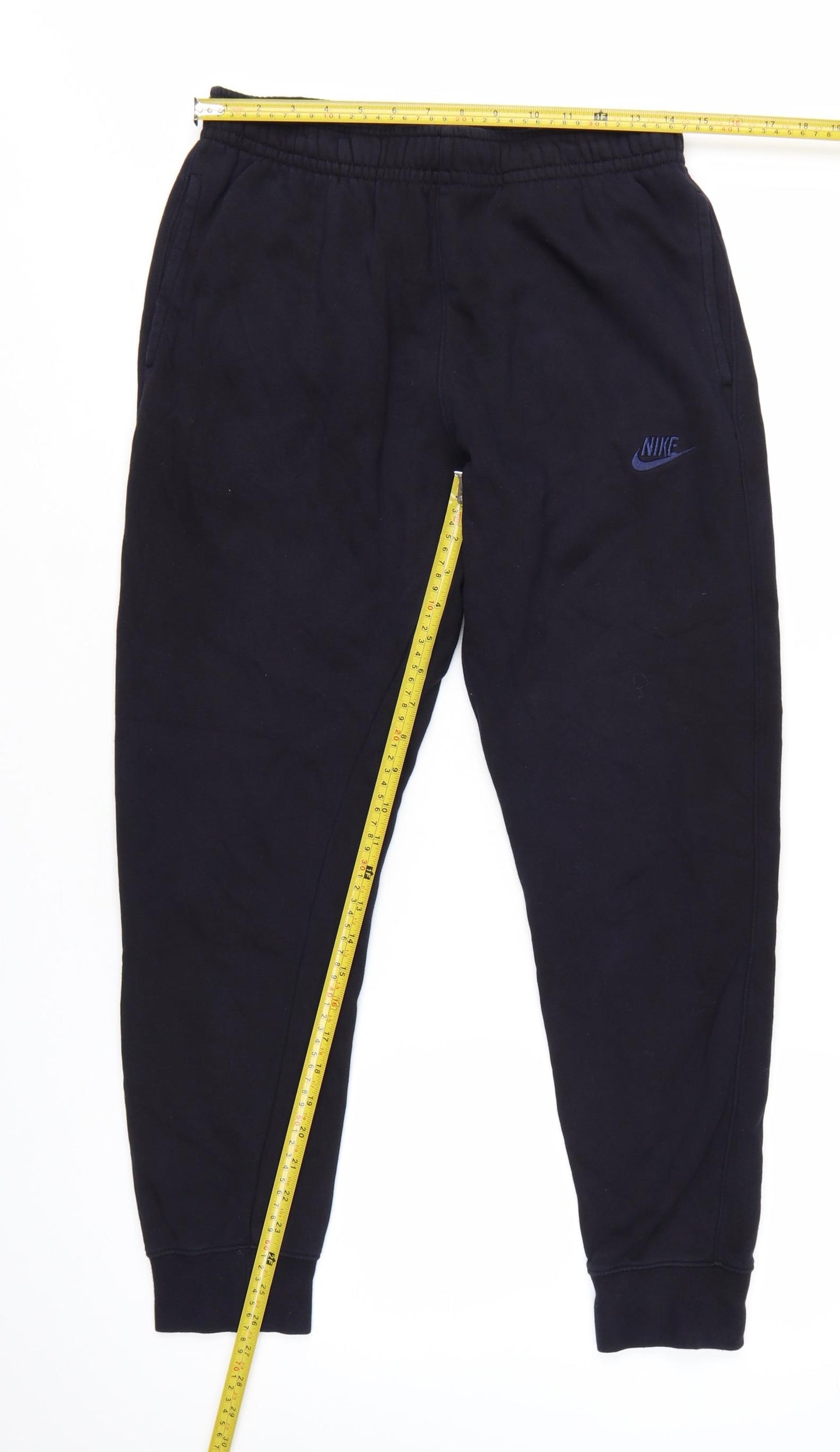 Nike Men's Black Jogger Trousers L Regular Fit Cotton Blend