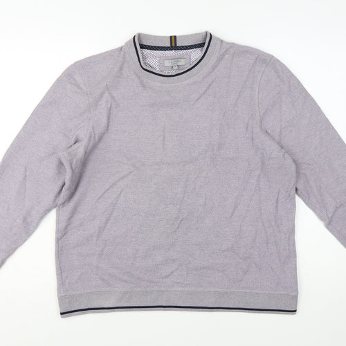 Ted Baker Men's Grey Cotton Crew Neck Pullover Sweatshirt Size L