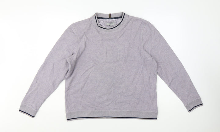 Ted Baker Men's Grey Cotton Crew Neck Pullover Sweatshirt Size L
