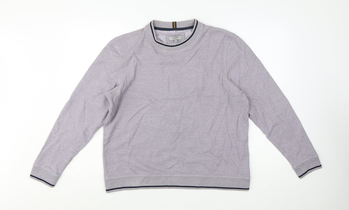 Ted Baker Men's Grey Cotton Crew Neck Pullover Sweatshirt Size L