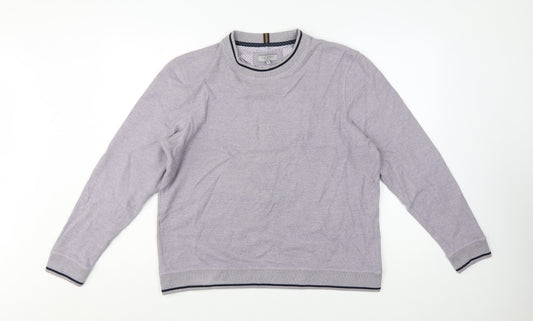 Ted Baker Men's Grey Cotton Crew Neck Pullover Sweatshirt Size L
