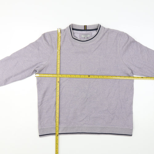 Ted Baker Men's Grey Cotton Crew Neck Pullover Sweatshirt Size L
