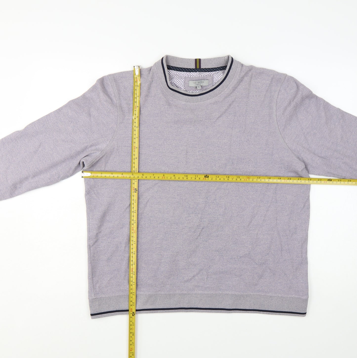Ted Baker Men's Grey Cotton Crew Neck Pullover Sweatshirt Size L