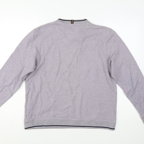 Ted Baker Men's Grey Cotton Crew Neck Pullover Sweatshirt Size L