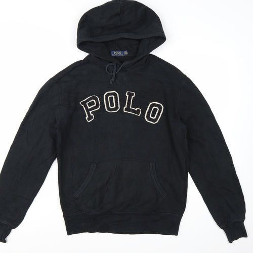 Polo Ralph Lauren Men's Black Pullover Hoodie S Logo Fleece