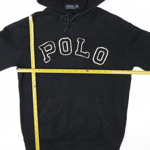 Polo Ralph Lauren Men's Black Pullover Hoodie S Logo Fleece