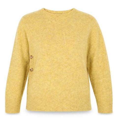 Nice Things Women's Yellow Wool Blend Crew Neck Pullover Jumper Size S