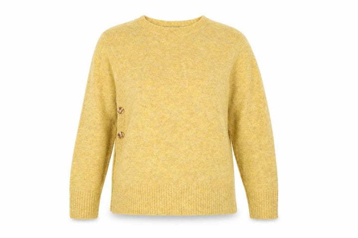 Nice Things Women's Yellow Wool Blend Crew Neck Pullover Jumper Size S