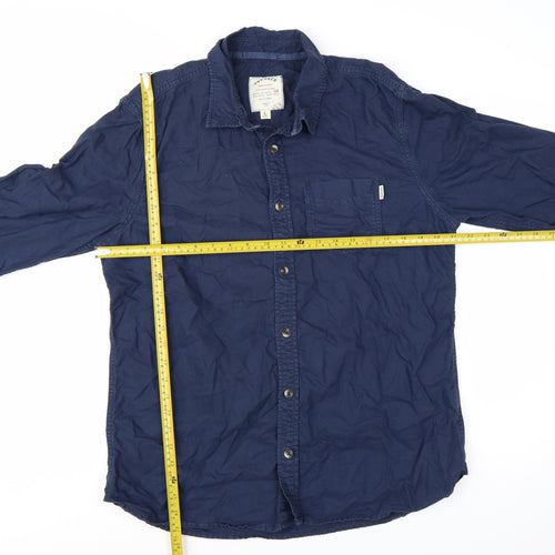 Fat Face Men's Blue Cotton Long Sleeve Button-Up Shirt Size L