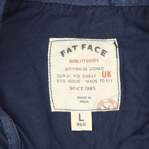 Fat Face Men's Blue Cotton Long Sleeve Button-Up Shirt Size L