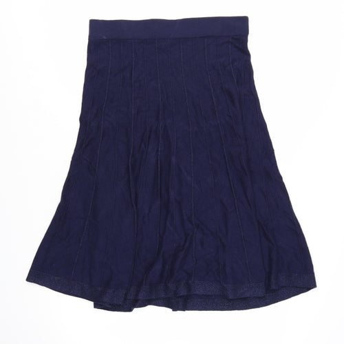 White Stuff Women’s Blue A-Line Knit Skirt Size 12